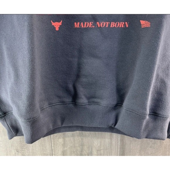 Under Armour Project Rock Iron Paradise Men Sz M Cutoff Sweatshirt Vintage Look - Picture 4 of 6